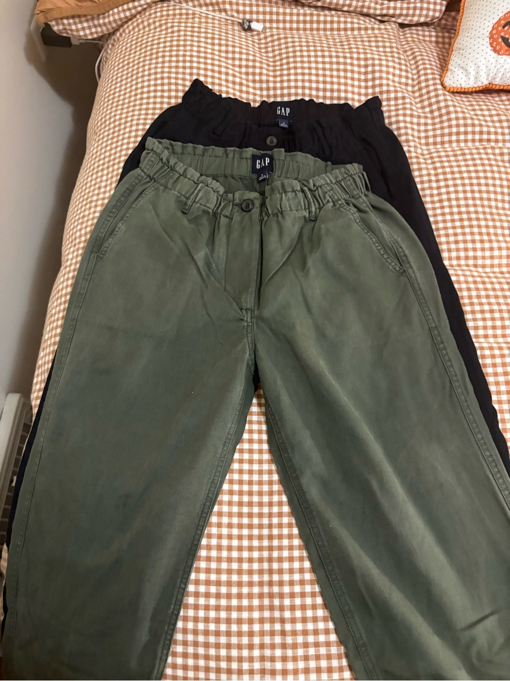 GAP Olive & Black Pull-On Women's Joggers SIZE SMALL